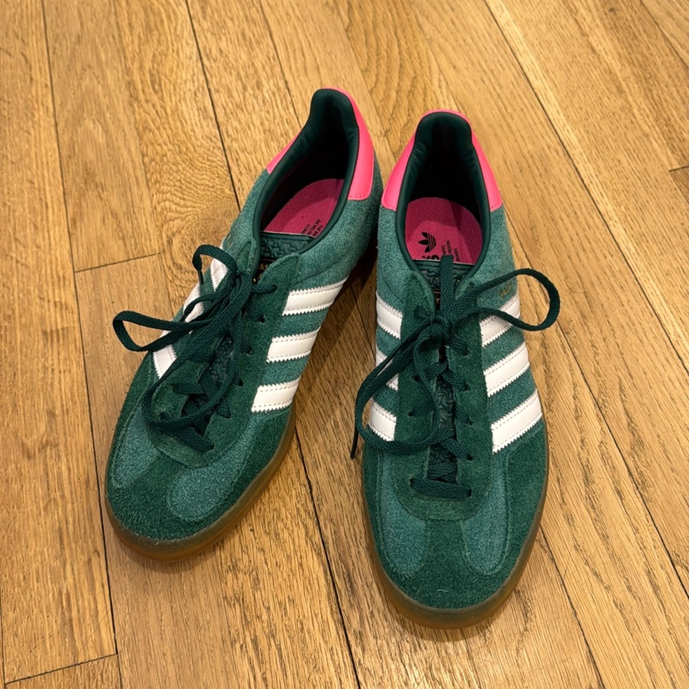 Adidas gazelle green/pink